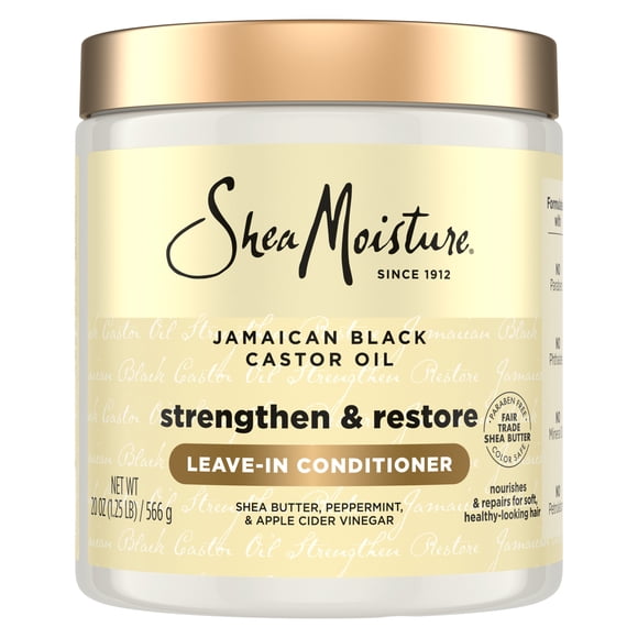 SheaMoisture Leave In Conditioner For Hair Jamaican Black Castor Oil To Soften and Detangle Hair, 20 oz