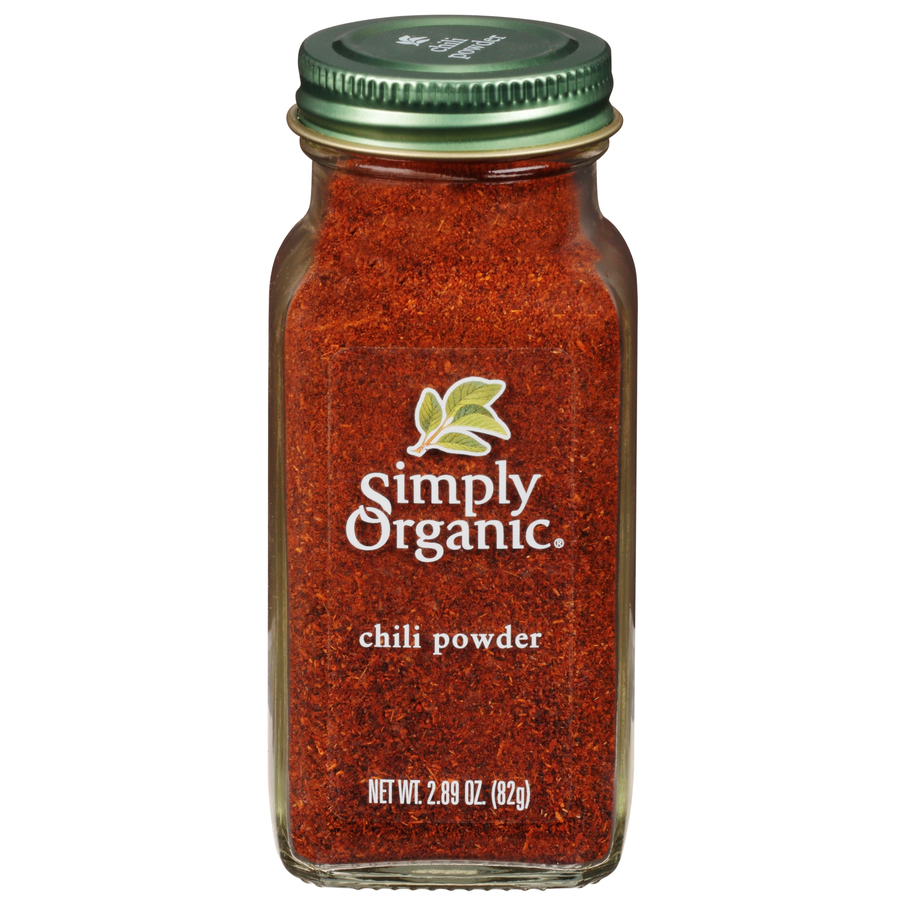 Simply Organic Chili Powder, Kosher, Shelf-Stable, 2.89 oz Bottle