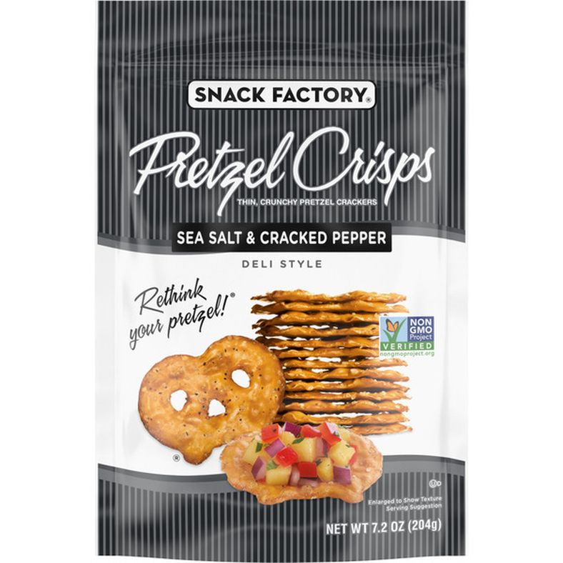 Snack Factory  Sea Salt & Cracked Pepper Pretzel Crisps - Available at Gala Fresh Farms on StoresGo