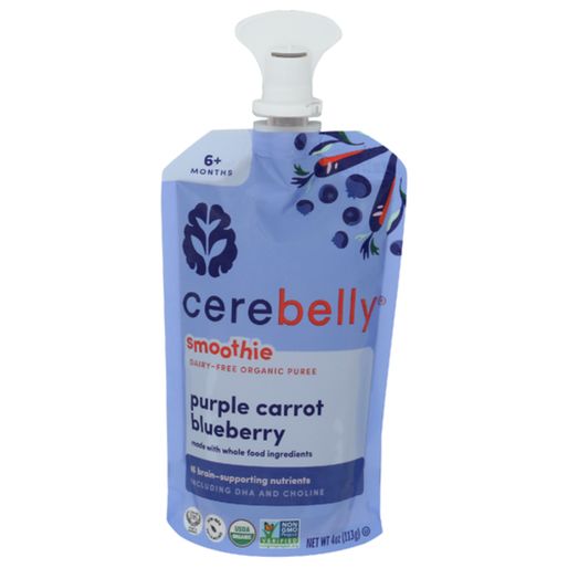Cerebelly Inc Organic Purple Carrot Blueberry With Banana Baby Food Pouch