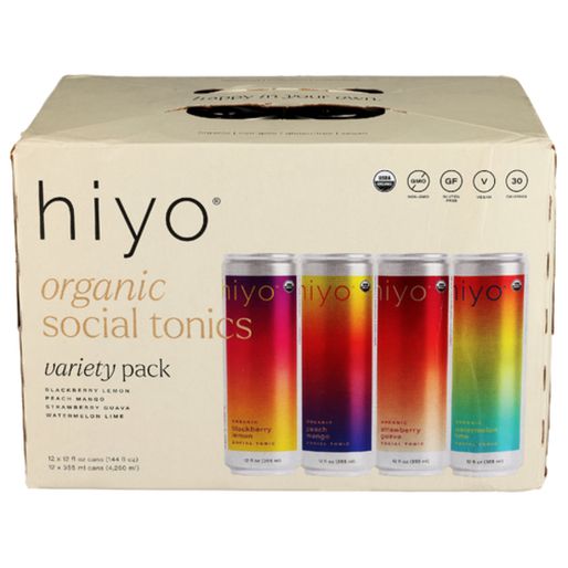 Hiyo Organic Variety Pack Functional Seltzer 12 Pack - Available at Green Garden Foods on StoresGo