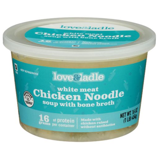 Love & Ladle White Meat Chicken Noodle Soup With Bone Broth - Available at Green Garden Foods on StoresGo
