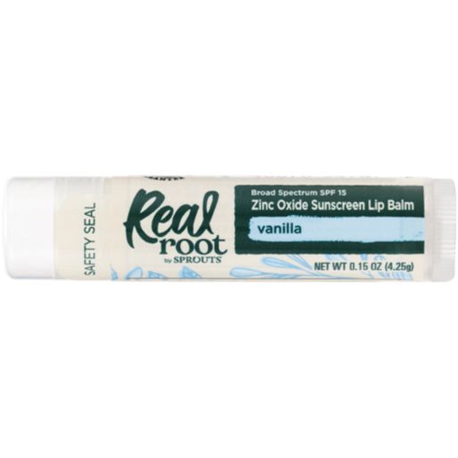Real Root Vanilla Zinc Oxide Sunscreen SPF 15 Lip Balm