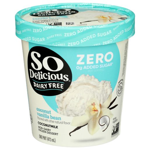 So Delicious No Sugar Added Vanilla Bean Coconut Milk Frozen Dessert