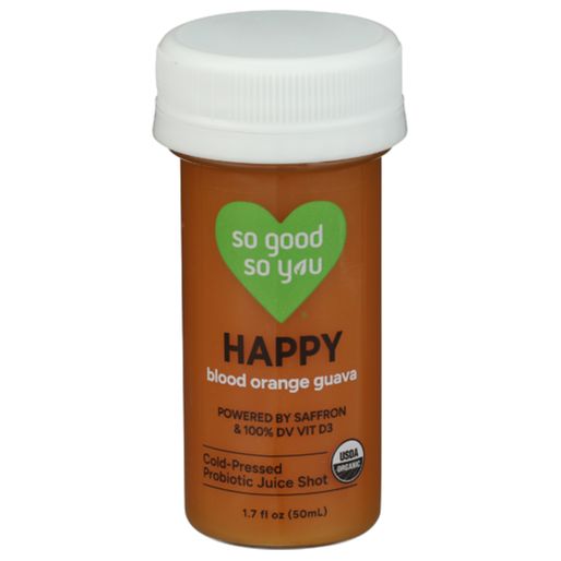 So Good So You Happy Blood Orange Guava Organic Cold Pressed Probiotic Shot