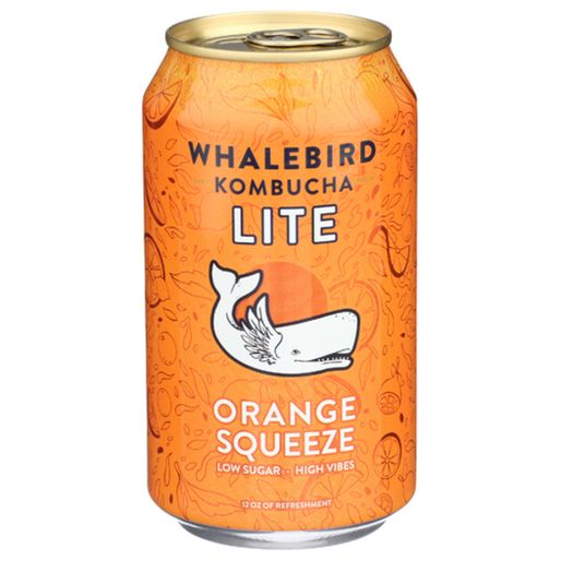Whalebird Organge Squeeze Lite Kombucha - Available at Green Garden Foods on StoresGo