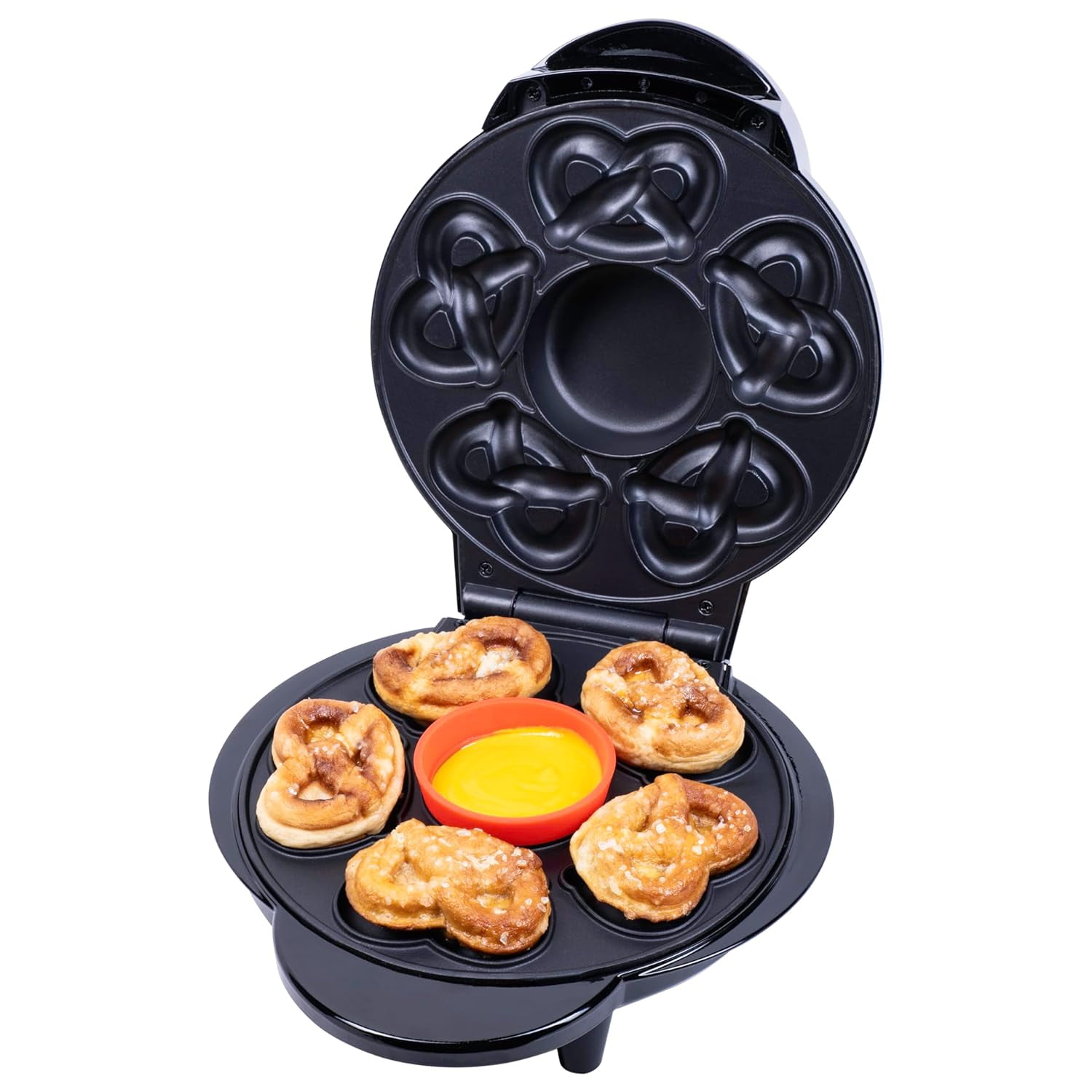 SUPERPRETZEL Pretzel Maker. Soft Pretzel Maker with Cheese Melting Compartment.