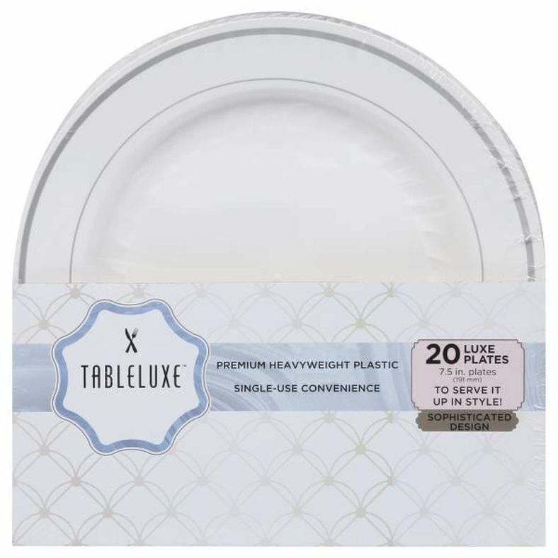 Tableluxe Plates, Premium Heavyweight Plastic, Sophisticated Design