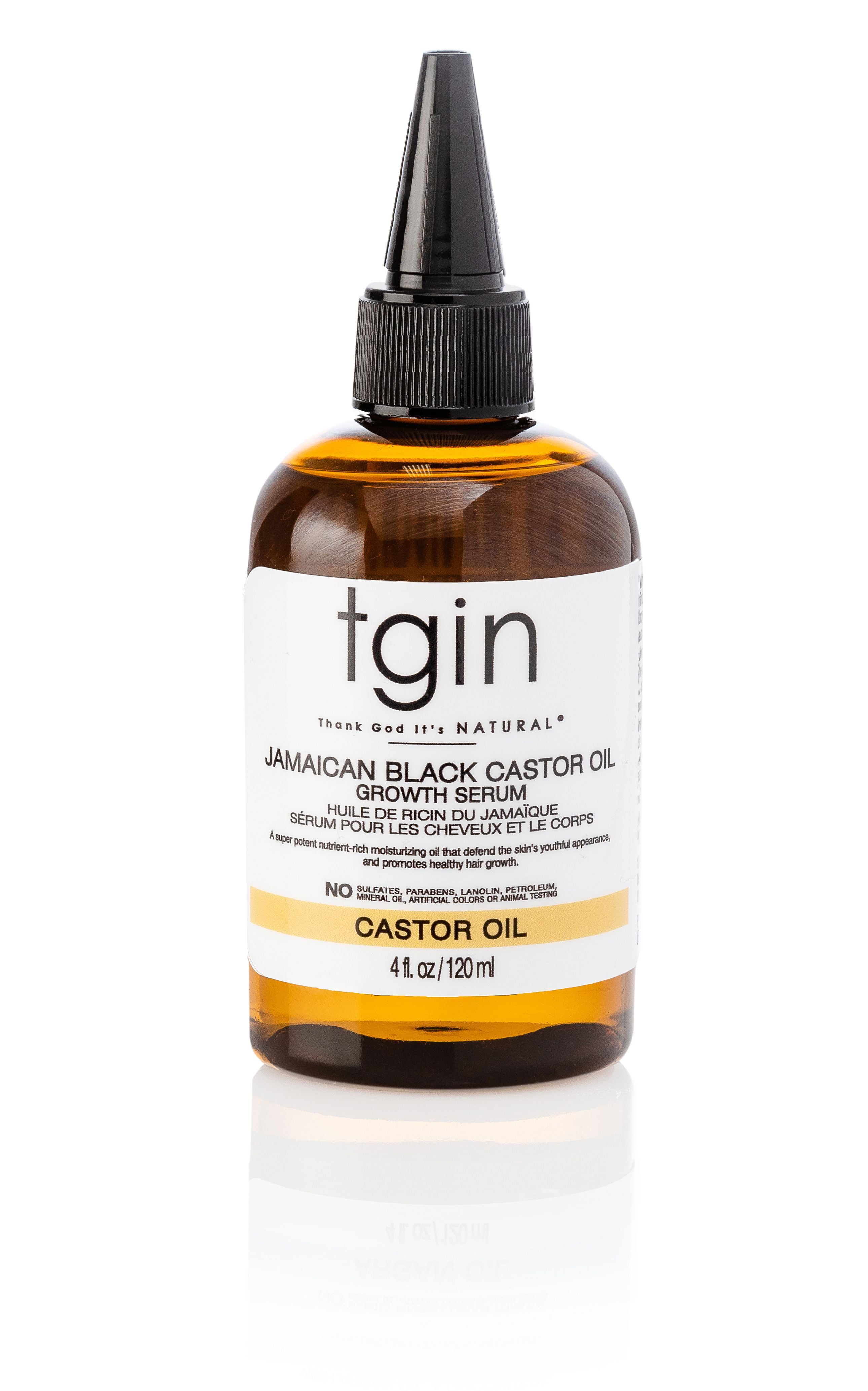 Thank God It's Natural (tgin) Jamaican Black Castor Oil Growth Serum for Hair and Body, 4 oz., All Hair Type