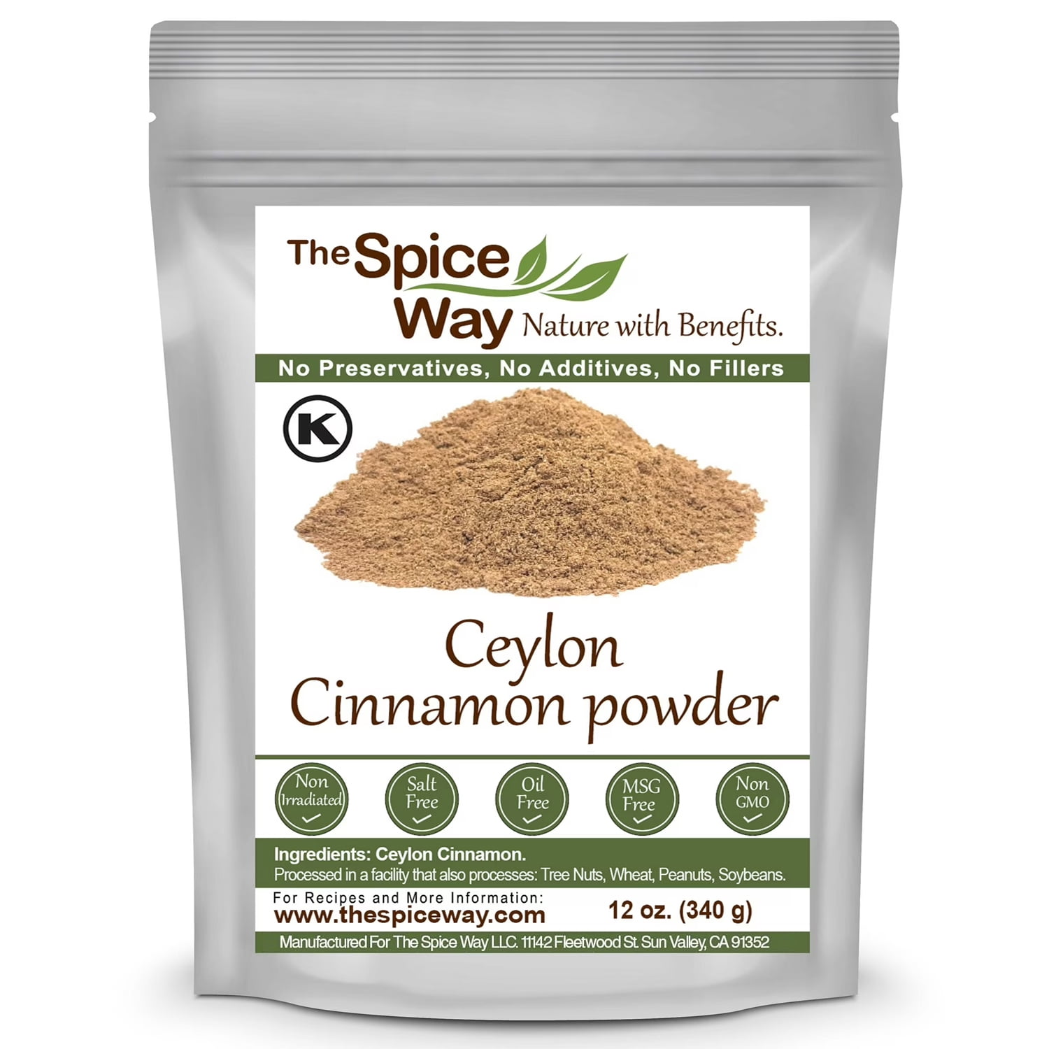 The Spice Way Cinnamon Ceylon Powder - European, Middle Eastern, Asian, and American Cuisine - 12 oz.