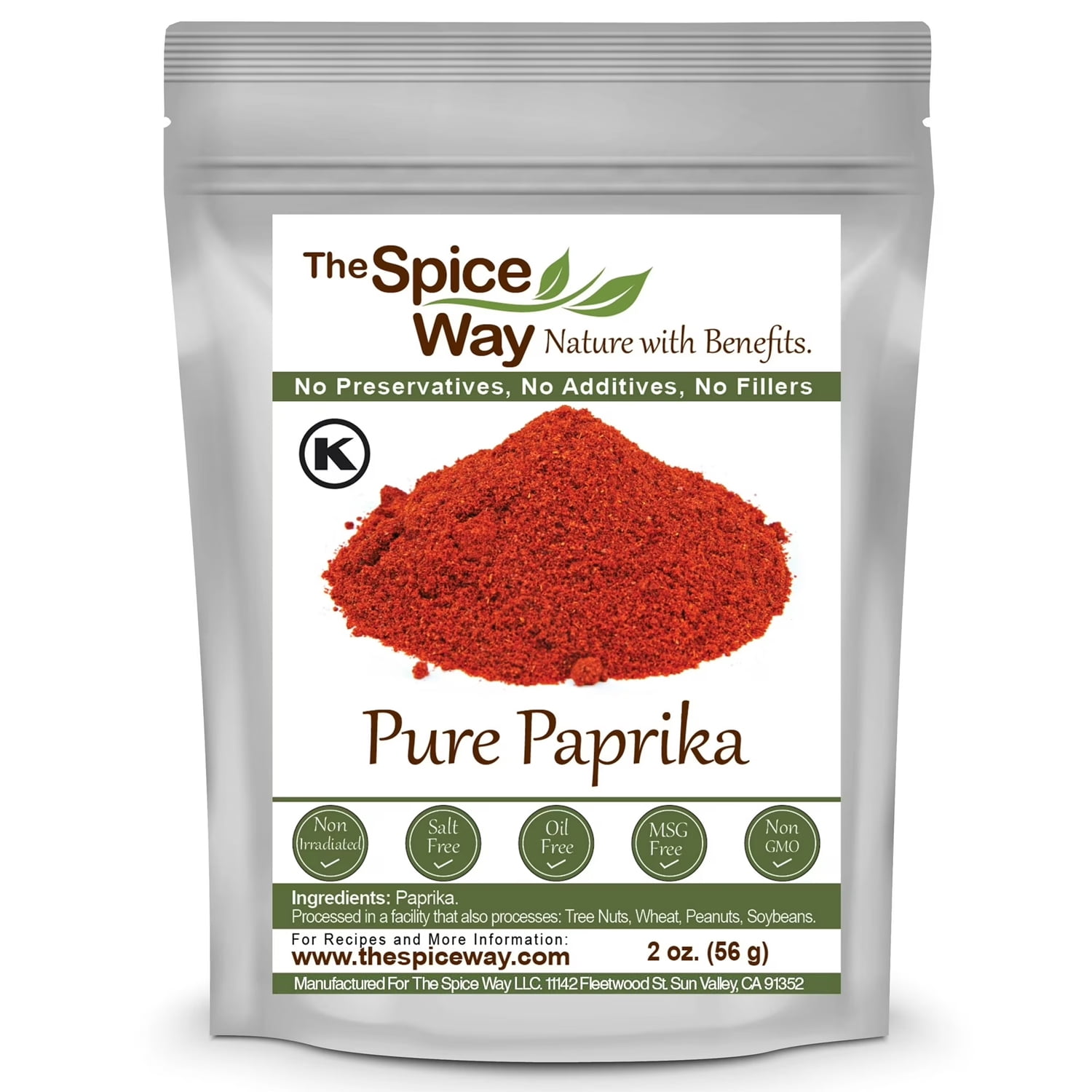 The Spice Way Pure Paprika - Middle Eastern, Asian, and American Cuisine Spice - 2 oz.
