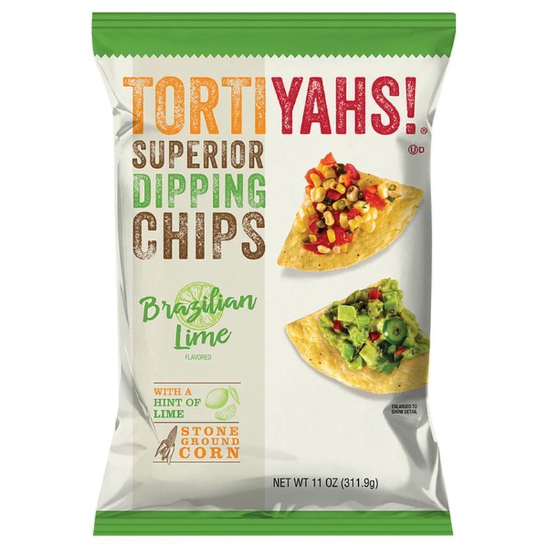 TORTIYAHS! Chips, Superior Dipping, Brazilian Lime Flavored