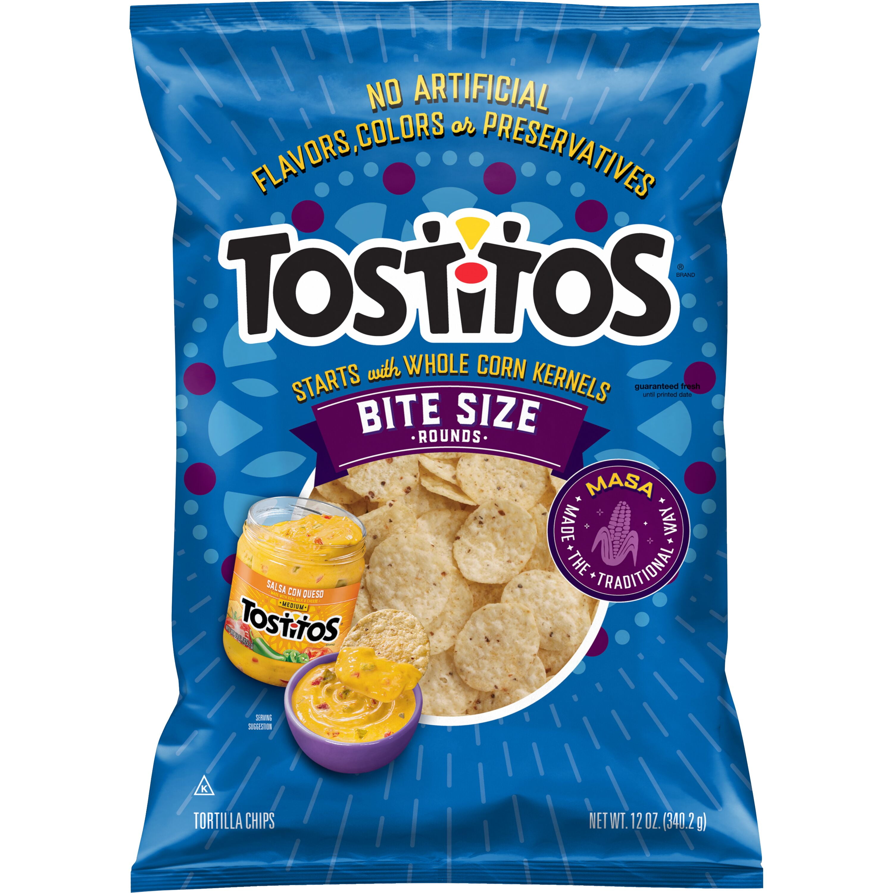 Tostitos Bite Size Rounds Tortilla Chips, 12 oz Bag