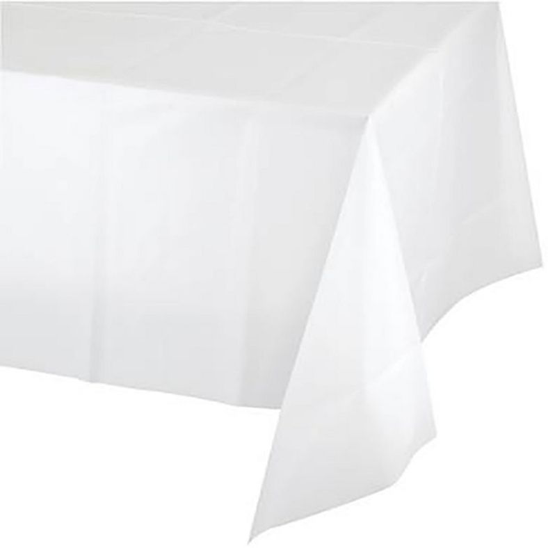 Touch of Color Tablecover, Plastic, White