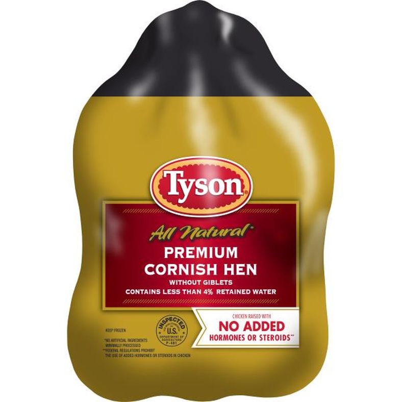 Tyson Frozen Premium Whole Cornish Hen, 1.38 lb. (Frozen)