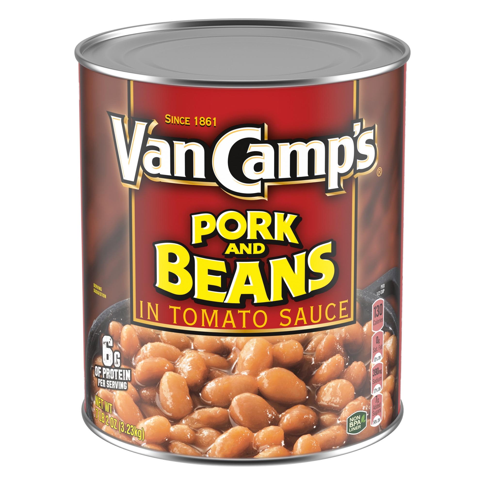 Van Camp's Pork and Beans, 6g Protein Per Serving, Canned Beans, 114 oz. Can - Available at Good Kitchen Market on StoresGo