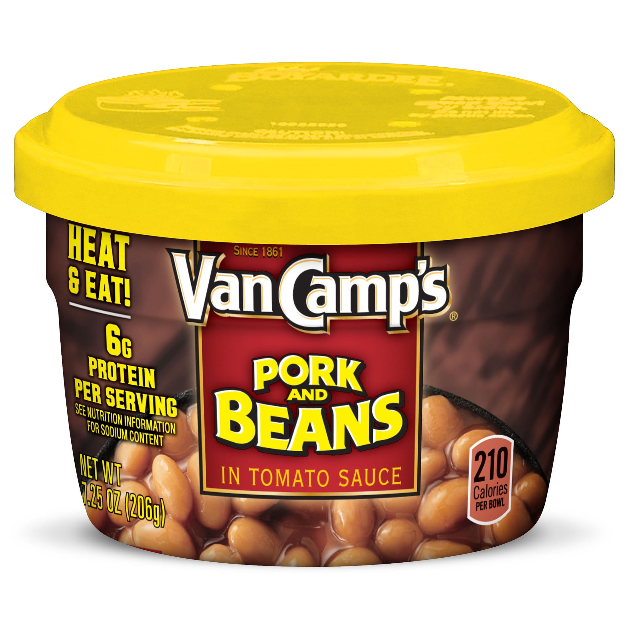 Van Camp's Pork and Beans Microwavable Cups, 6g Protein Per Serving, 7.25 oz. Cup - Available at Good Kitchen Market on StoresGo