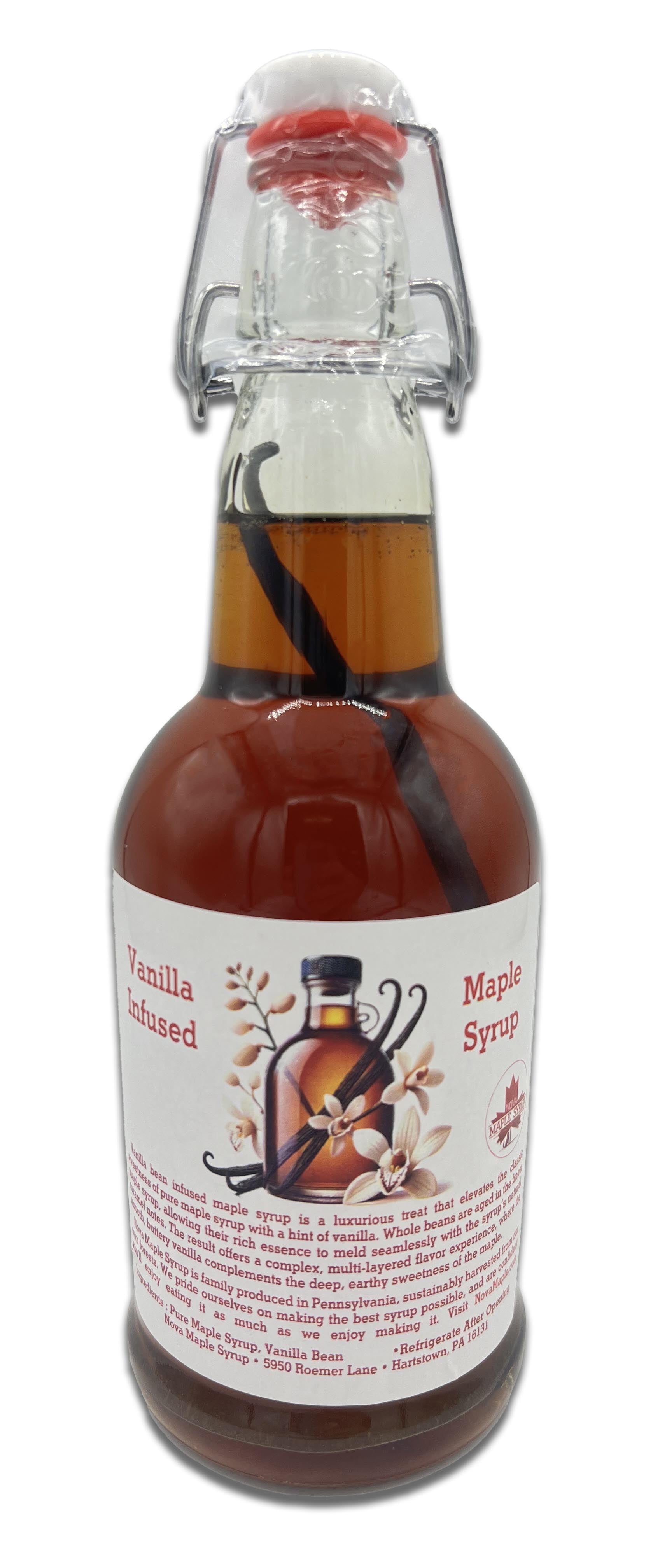 Vanilla Infused Nova Maple Syrup - Pint (16 Fl Oz)