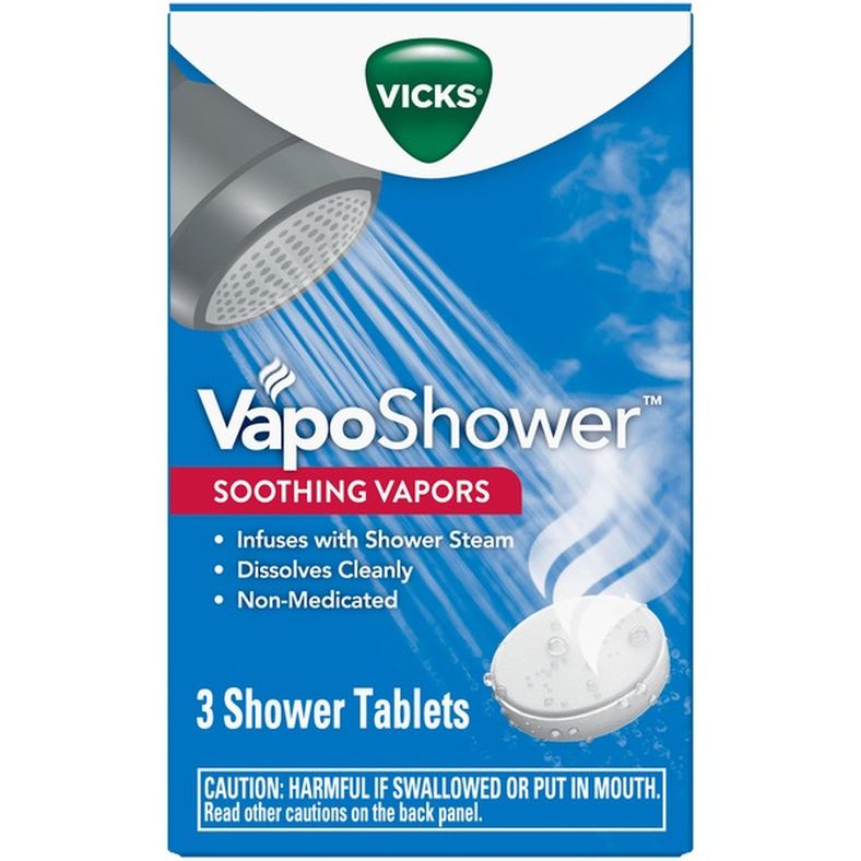 Vicks VapoShower Aromatherapy Shower Bomb, Soothing Vicks Vapor Steam