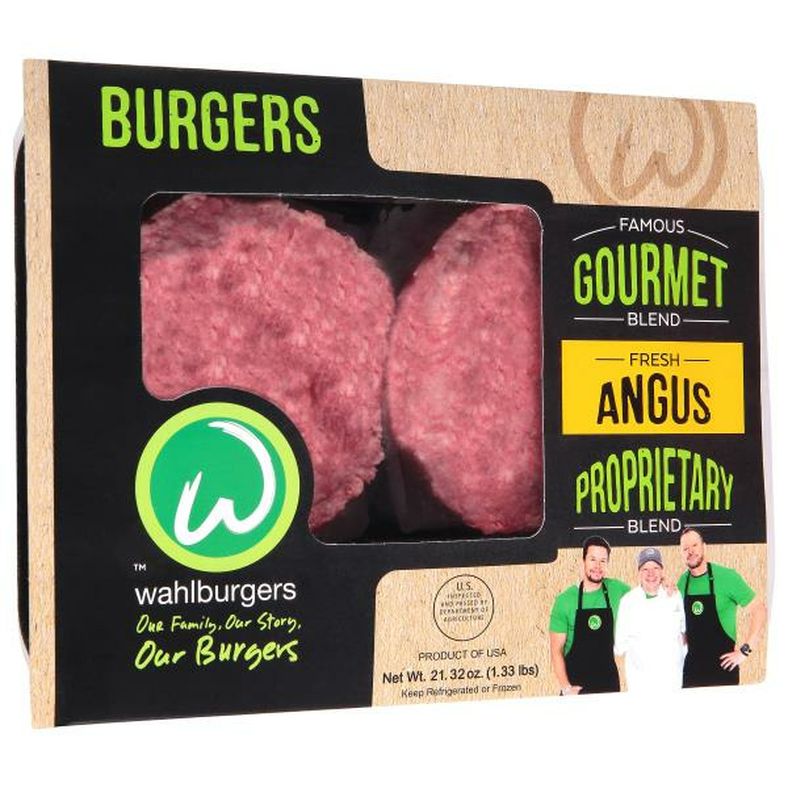 Wahlburgers Burgers, Famous Gourmet Blend, Fresh Angus