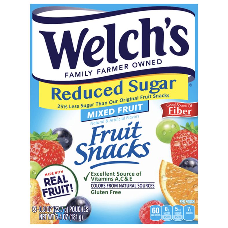 Welch's Reduced Sugar Mixed Fruit Fruit Snacks