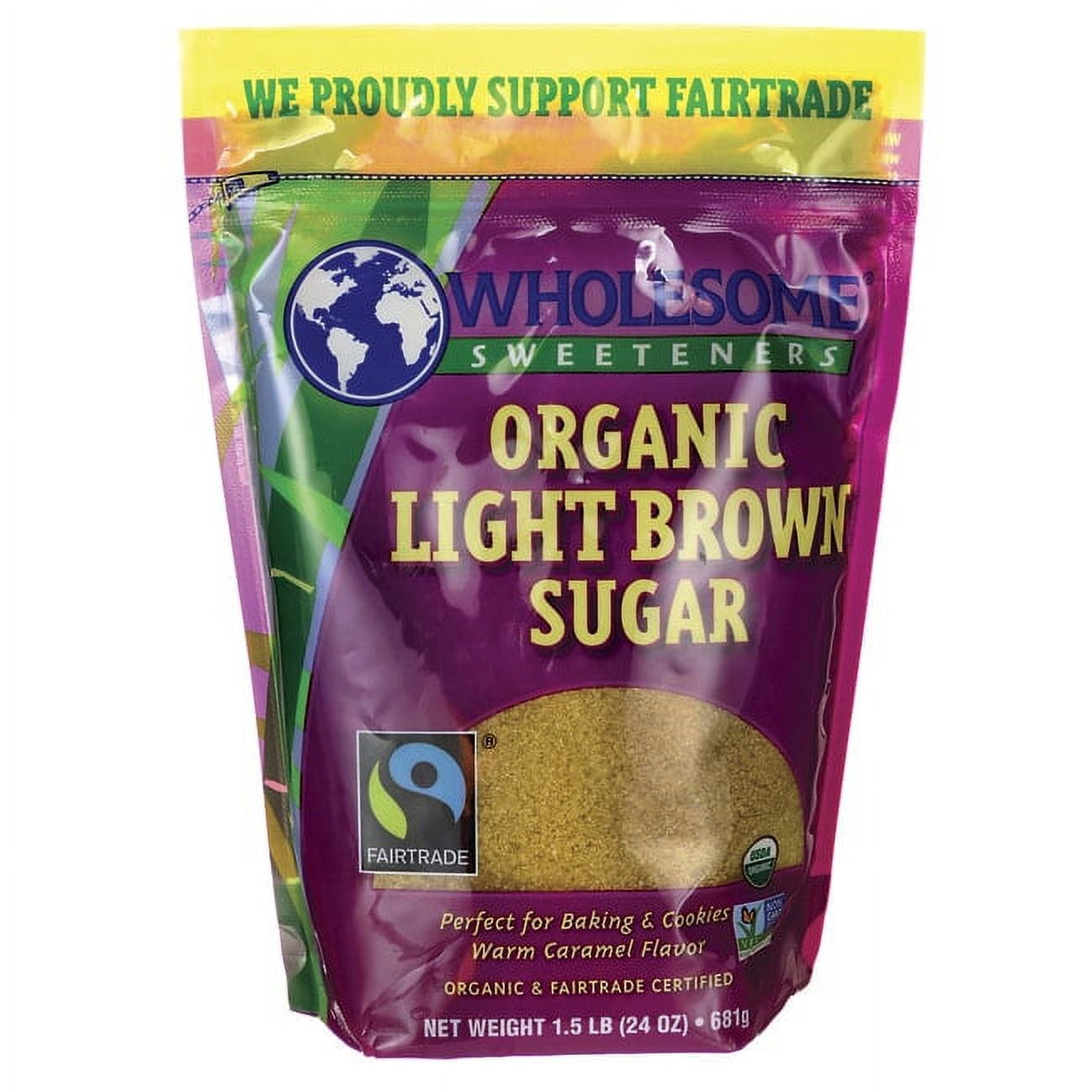 Wholesome Live Sweetly Organic Light Brown Sugar, 24 oz
