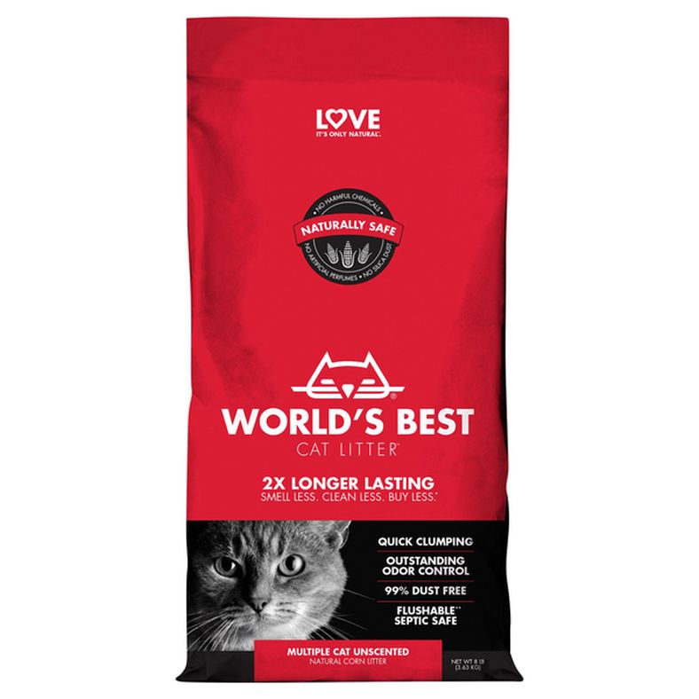 World's Best Cat Litter  Multiple Cat Unscented Clumping Formula