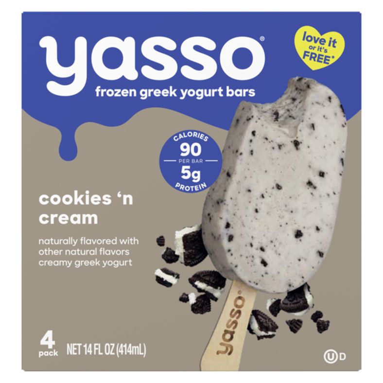 Yasso Frozen Greek Yogurt Bars Cookies N' Cream Bars