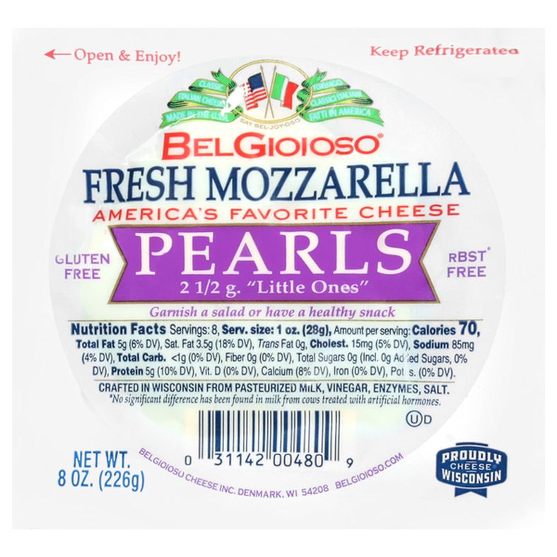 How Many Mozzarella Pearls In 1 Oz
