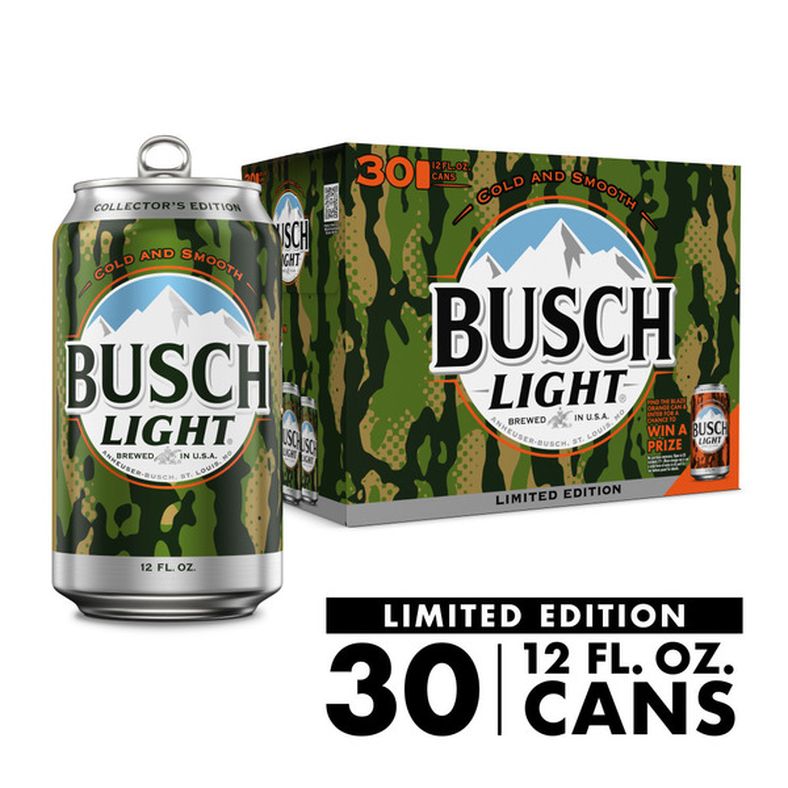 Buy Busch American Lager Beer 30 Pack, 12 Fl Oz Cans Online - StoresGo