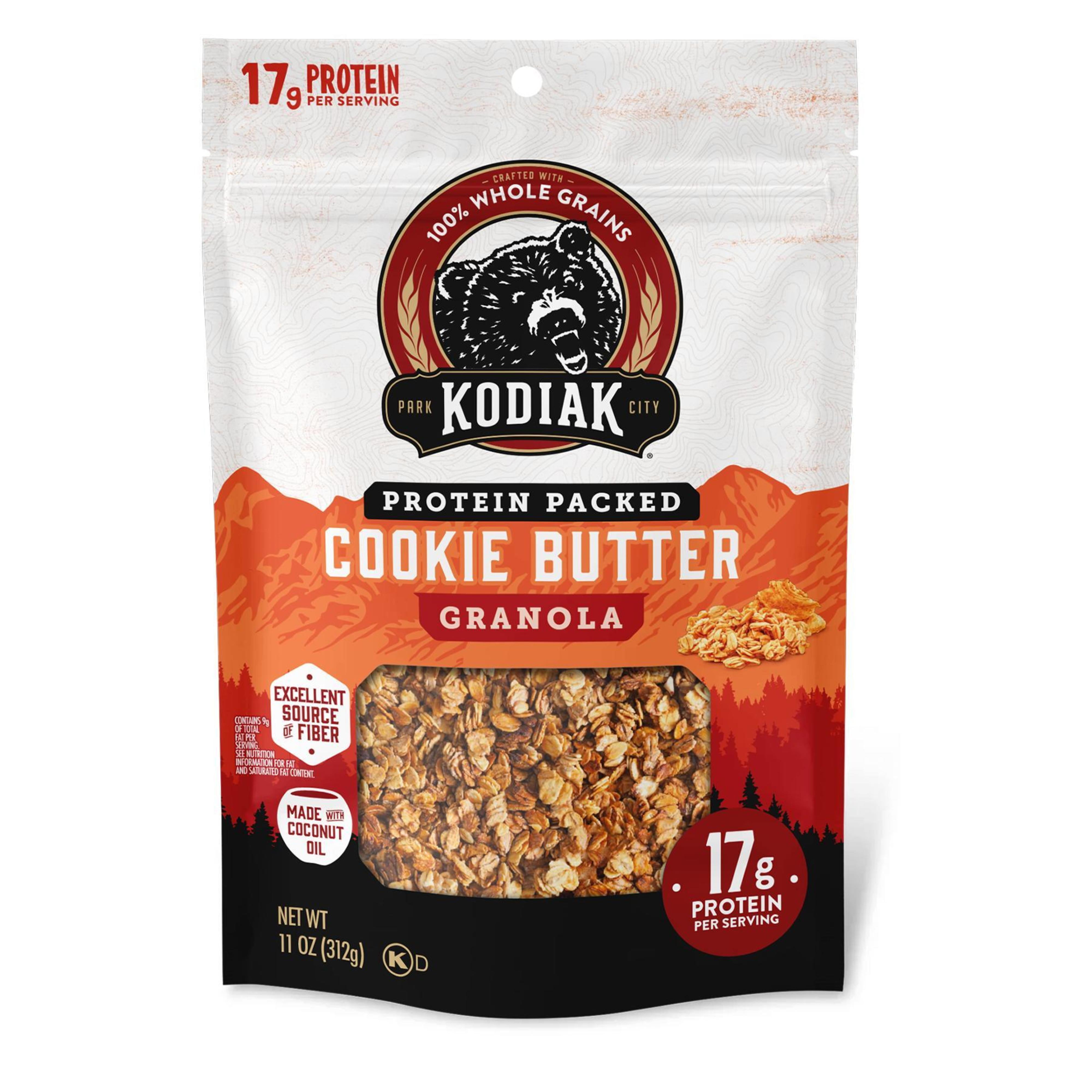 149268w Kodiak Protein-Packed Cookie Butter Protein Granola Bag, Rea