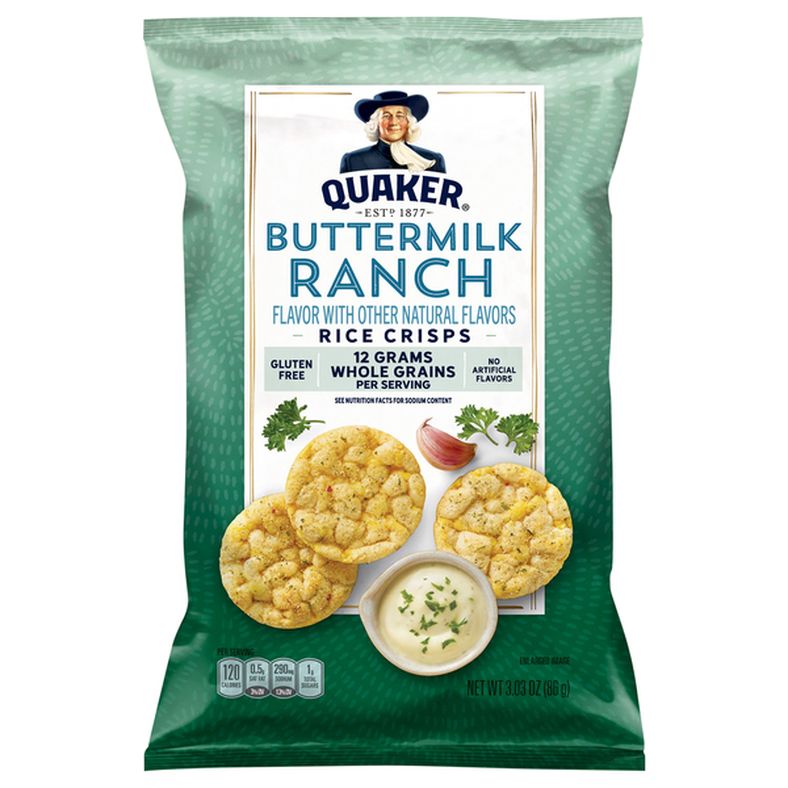 Quaker Rice Crisps Ranch Order Quaker Rice Crisps, Buttermilk Ranch Flavor Online | StoresGo in ...