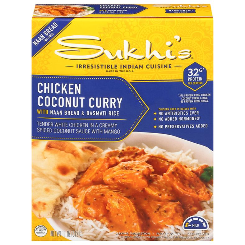 Sukhi Rice Buy Sukhi's Chicken Coconut Curry w/ Naan Flatbread Basmati Rice Frozen ...