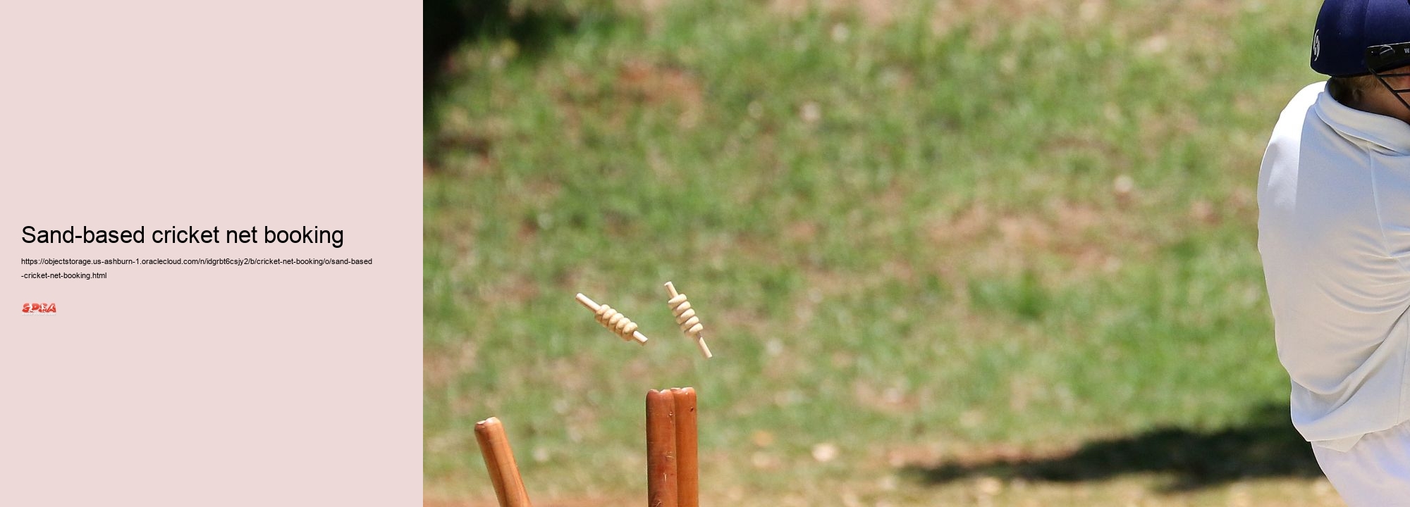 Sand-based cricket net booking