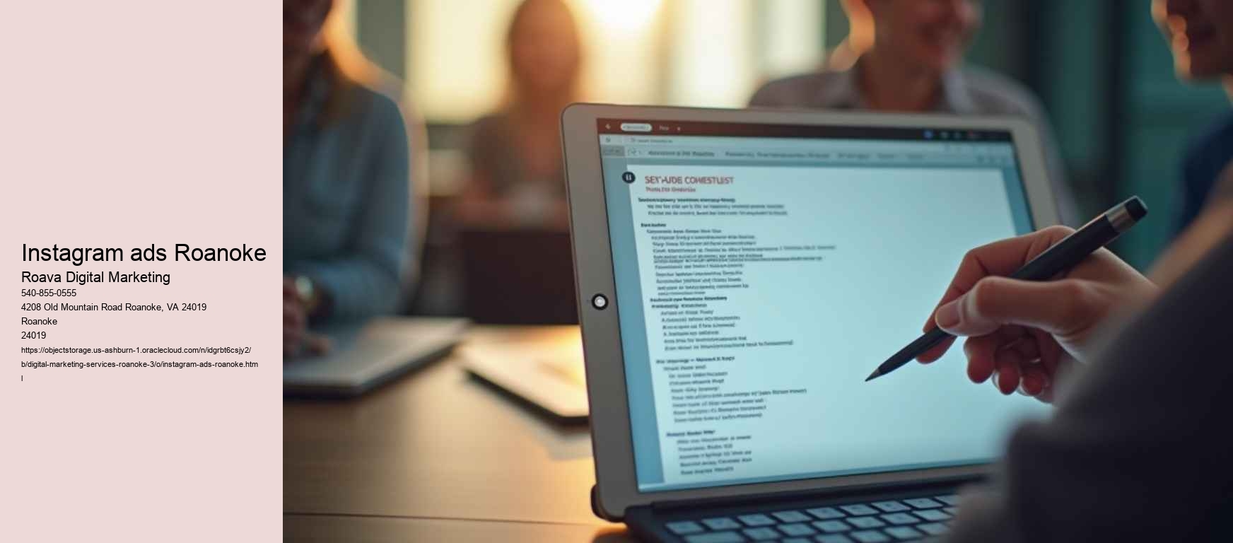 Instagram ads Roanoke
