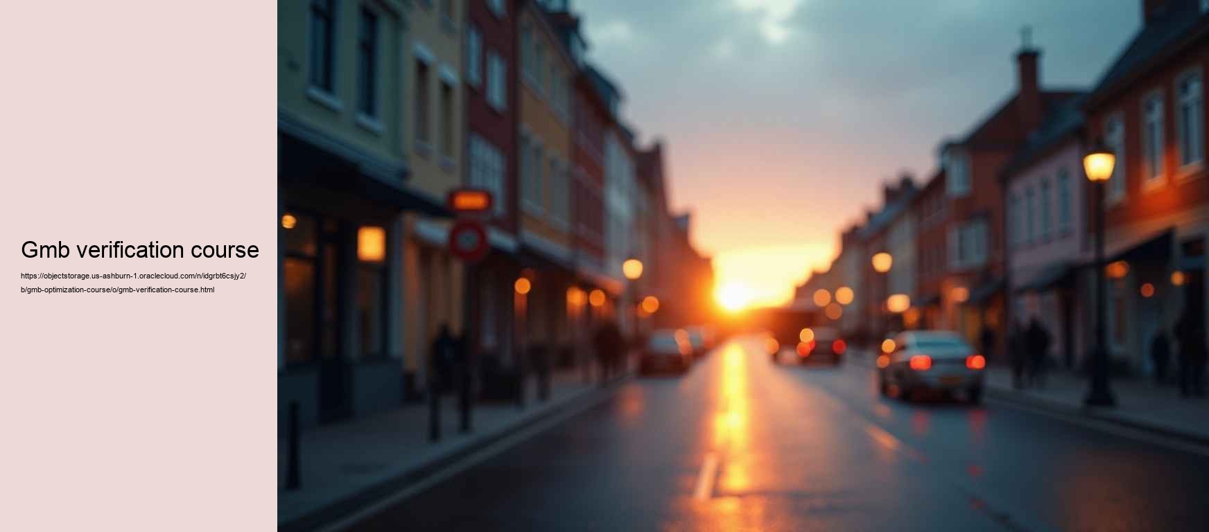 gmb verification course