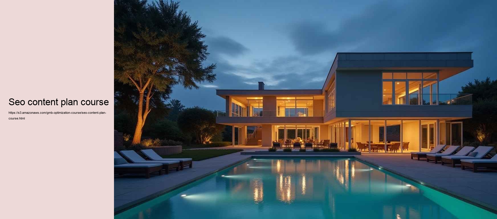 seo content plan course