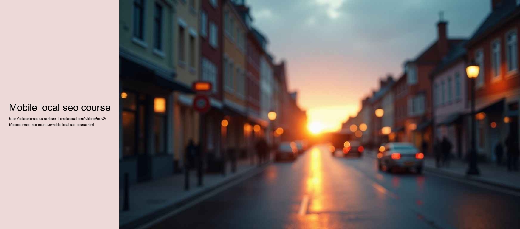 mobile local seo course