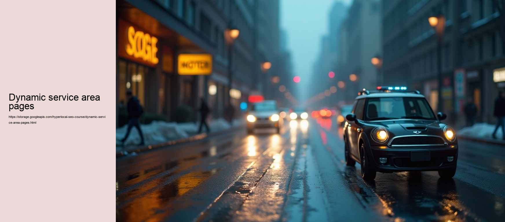 dynamic service area pages