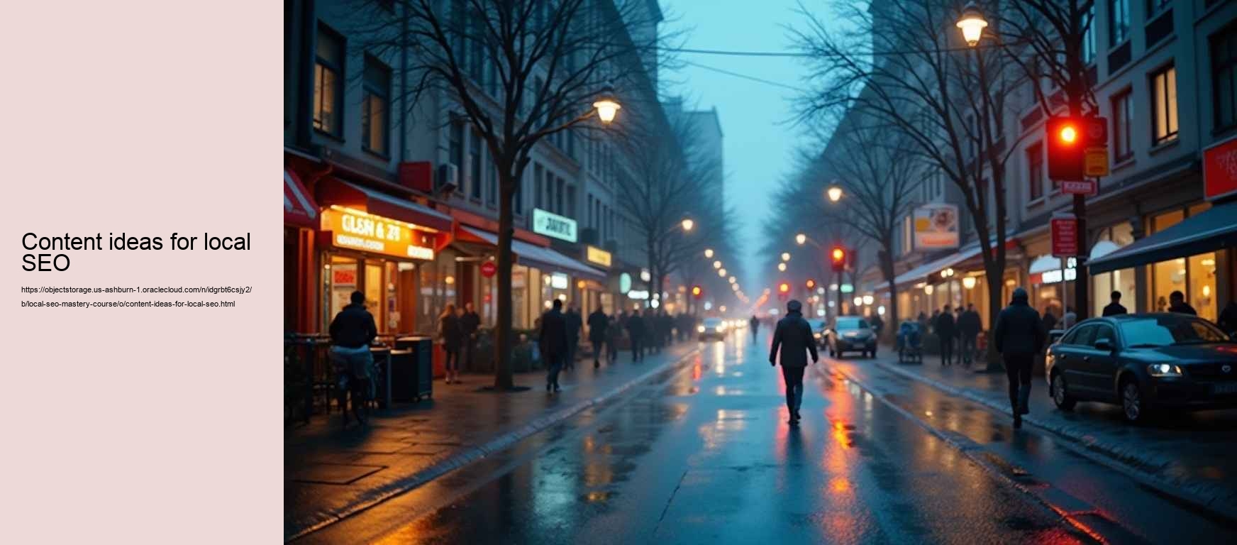 content ideas for local SEO