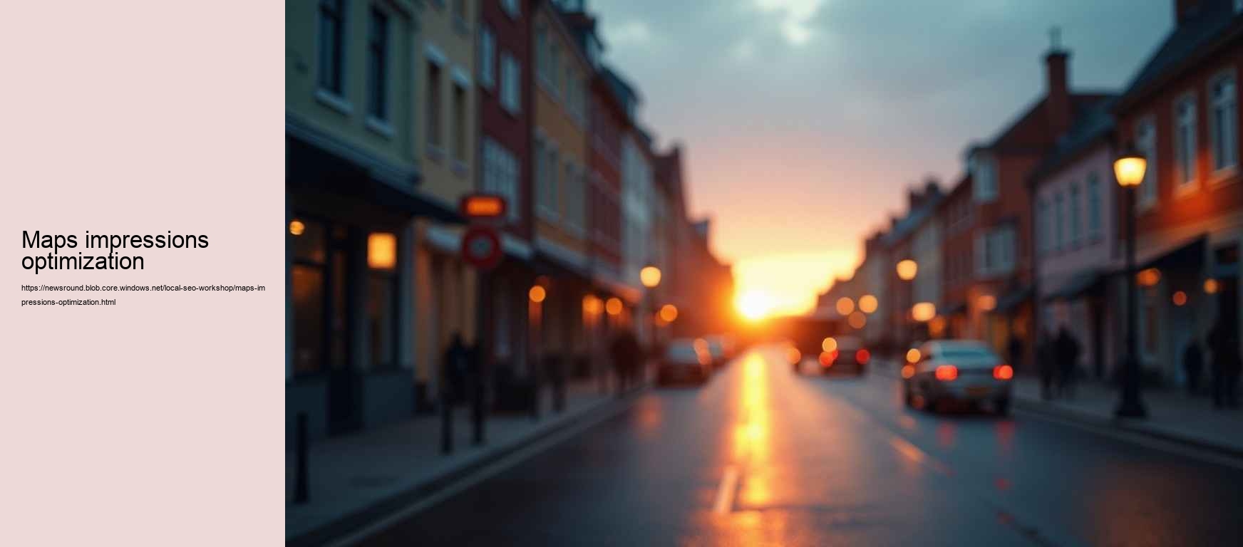 maps impressions optimization