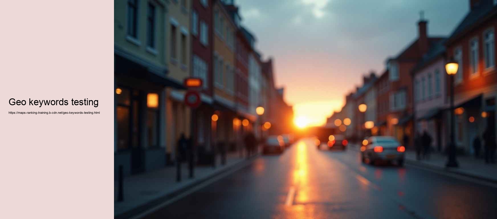 geo keywords testing