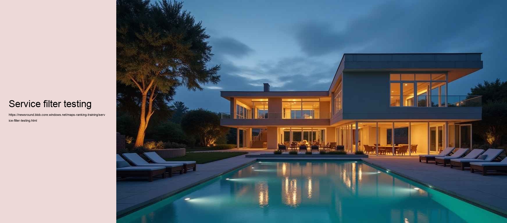 service filter testing