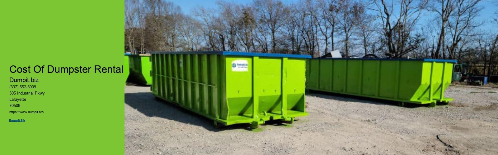 Cost Of Dumpster Rental
