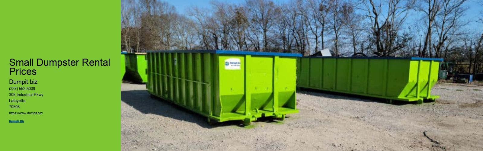 Small Dumpster Rental Prices
