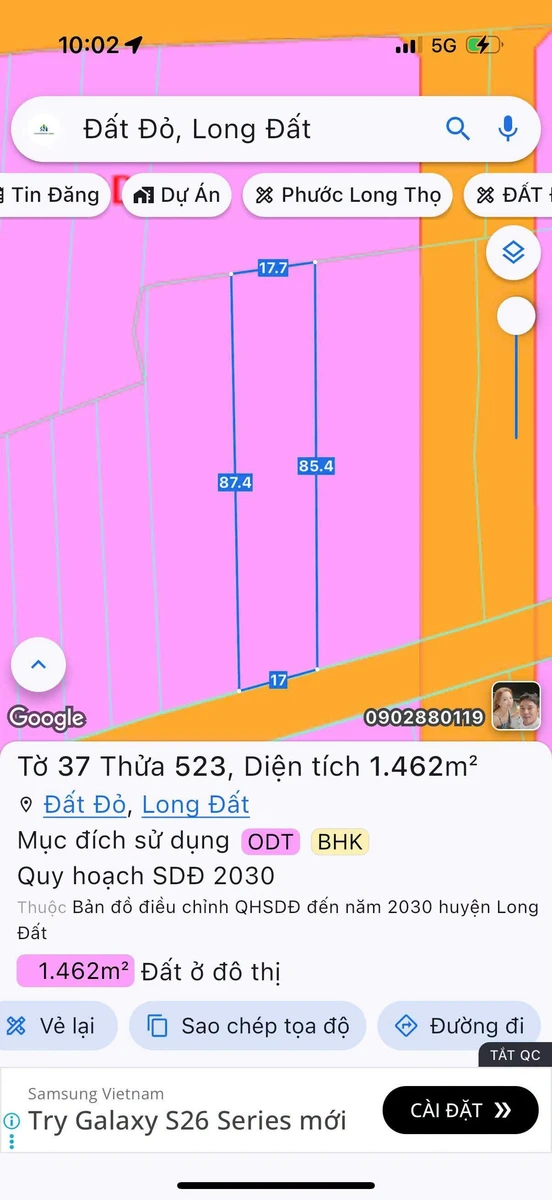 Bán đất mặt tiền Đất Đỏ 1462m2 - Ảnh thu nhỏ 4