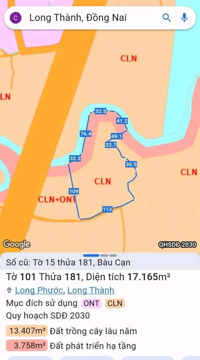 Bán đất 1.700m2 có 300m2 thổ cư đường ô tô tại Bàu Cạn, Long Thành - Ảnh thu nhỏ 2