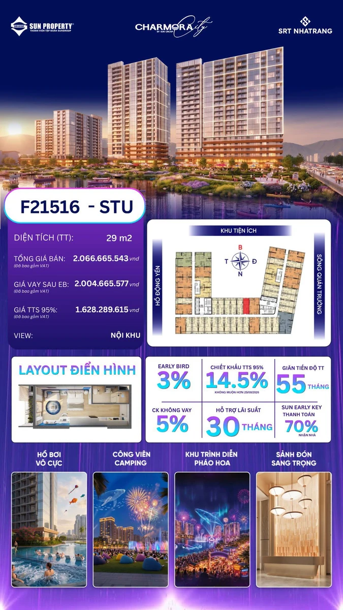 Bán studio 29m² The Fest 2 Nha Trang 1,63 tỷ - Ảnh thu nhỏ 5