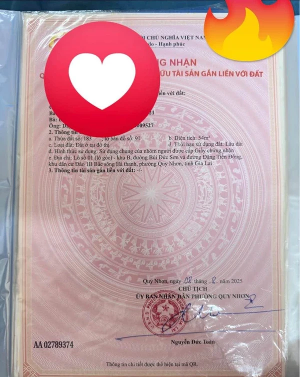 Bán lô góc 54m2 gần Lê Thanh Nghị, Quy Nhơn, 3,25 tỷ