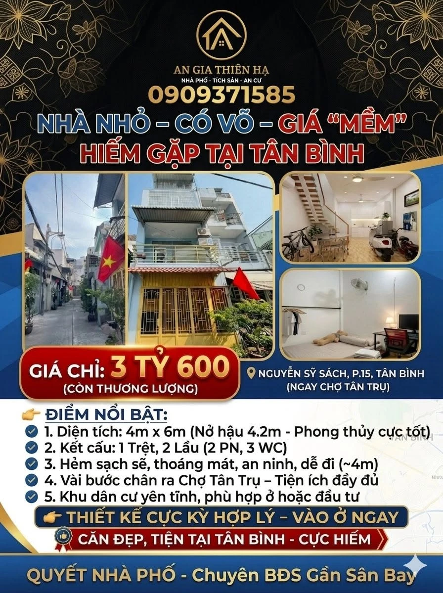 Bán nhà phố 2PN 24m² Phường 15 Tân Bình 3 tỷ - Ảnh 1